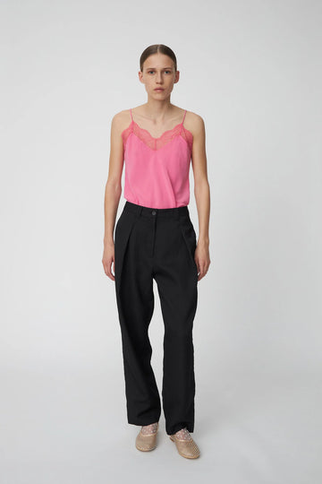 STELLA NOVA Cropped Crinkle Pants - Black